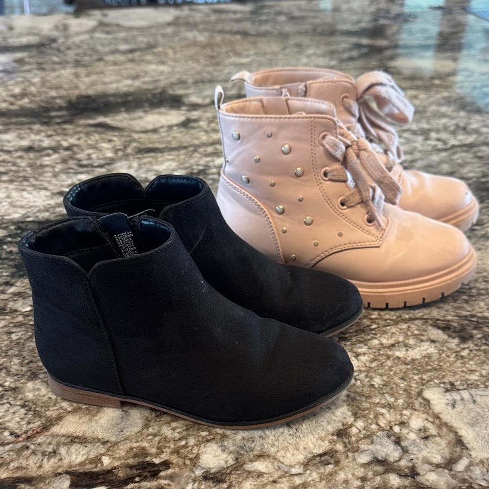 Stylish Kids Boots - Black and Pink